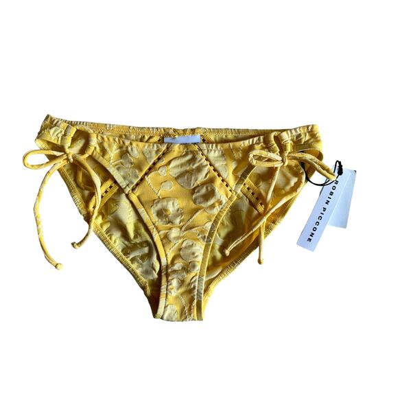Robin Piccone women's Sadie marigold‎ Bikini Bottom Large NEW $66 - Picture 2 of 9